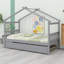 Lit en bois avec couchette-2020289608