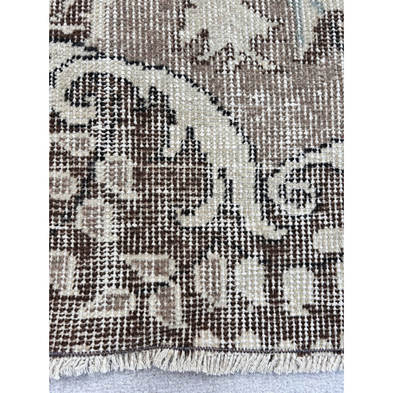 Tapis beige en laine Classic Patchwork 73,2 x 111,8 po