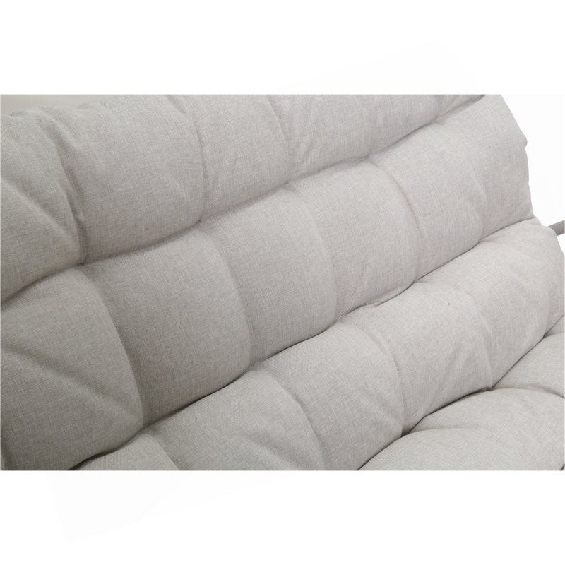 Chaise double en rotin PE de qualité supérieure avec structure en métal - Confort et durabilité ultimes pour votre patio