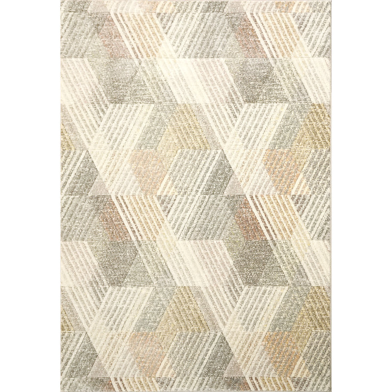 Tapis à motif géométrique Gerin, Rectangle 2 pi x 3 pi 11 po