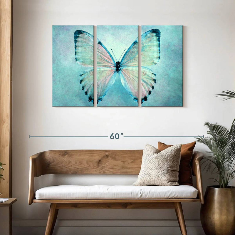 Brampt Delicate Blue Butterfly, 28" H x 45" W