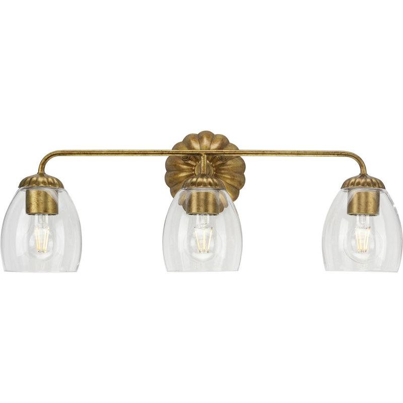 Quillan Dimmable Vanity Light, Gold Ombre, 3
