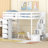 Gerta Twin 7-Drawer Loft Bed with Stair and Bookcase by Harriet Bee-946983815