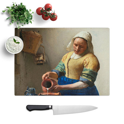 The Milkmaid by Johannes Vermeer Chopping Board
