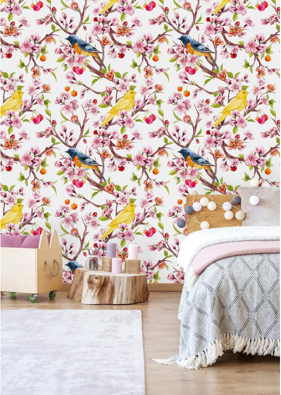 Rouleau de papier peint pelez et collez amovible 10 pi x 25 po Diaundra
