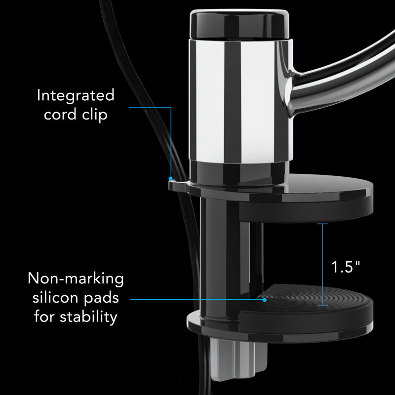 Black Metal Adjustable Desk Clip Fan with Three Speeds