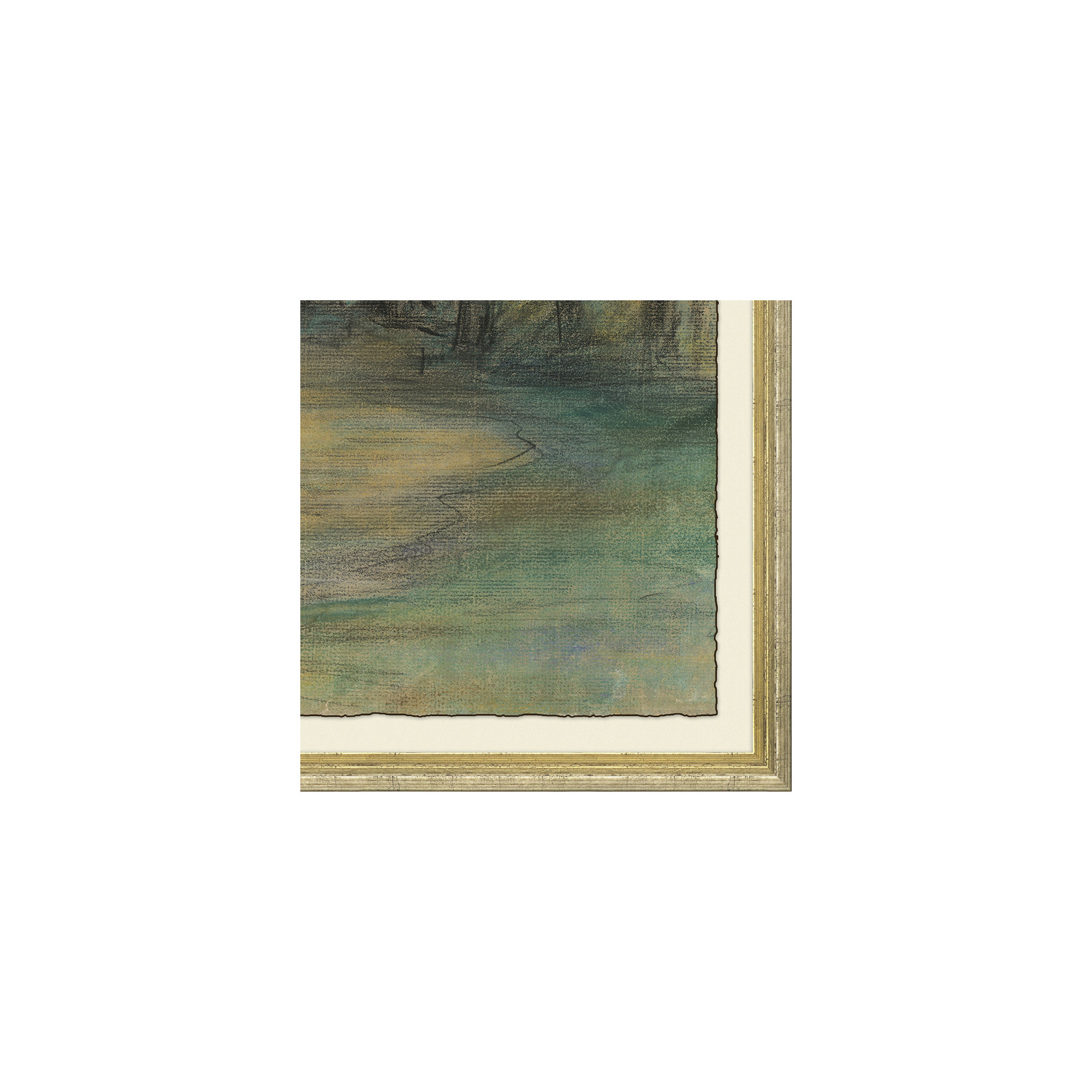 Pastel Wood Path Drawing by Jill Krasner