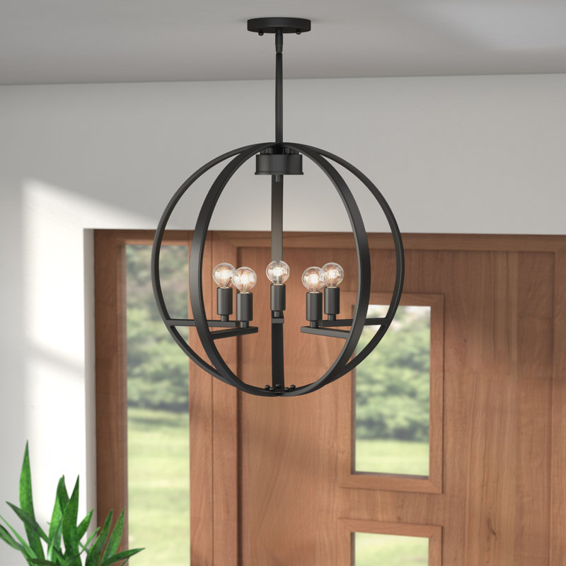 Jaiden 5 - Light Dimmable Globe Chandelier
