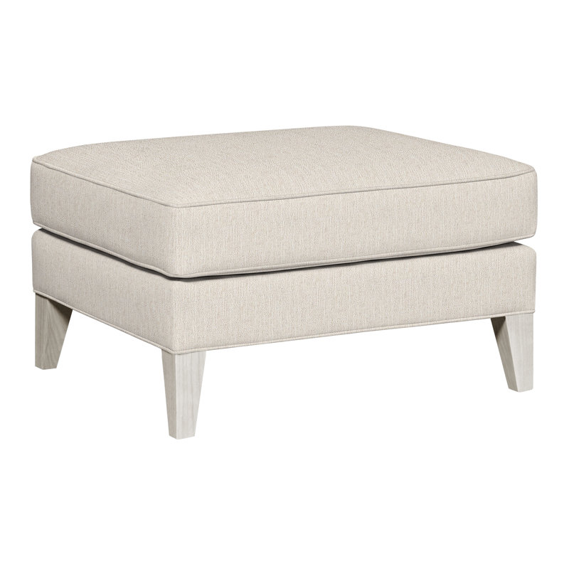 Burlingame Upholstered Ottoman, Casa Blanca, Instant Parchment