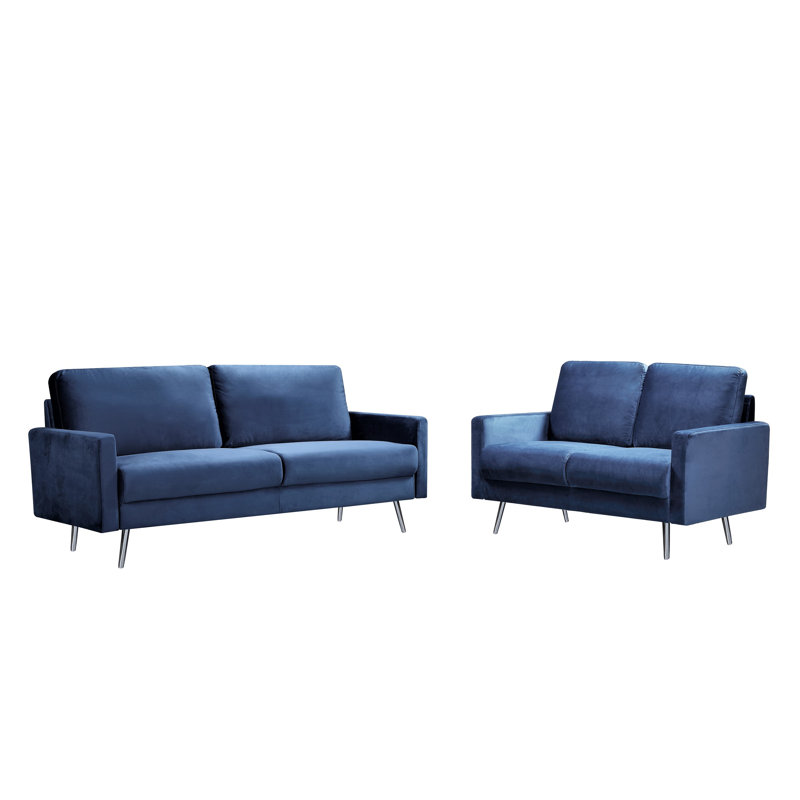 Barstow 2 - Piece Living Room Set, Dark Blue