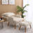 Deeda Accent Chair with Ottoman Set, Fabric Armchair with Adjustable Backrest-2001432156