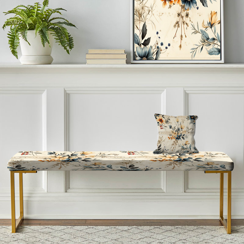 Banc rétro rembourré Boho