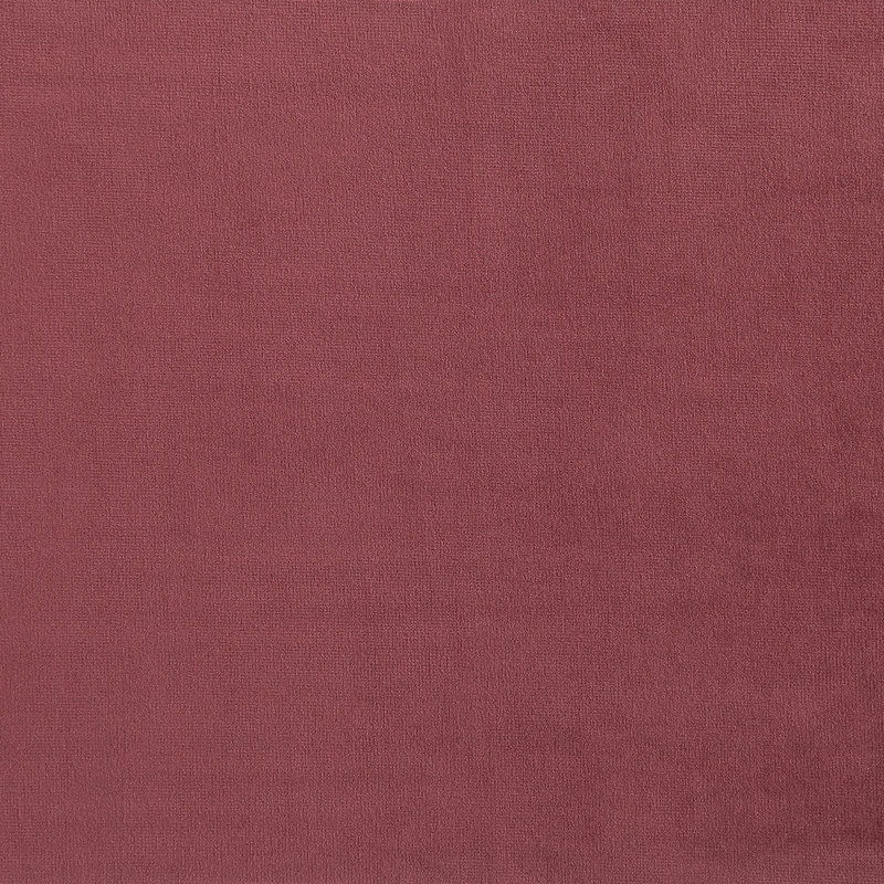 Repose-pieds rond rembourré Sora, Velours rouge