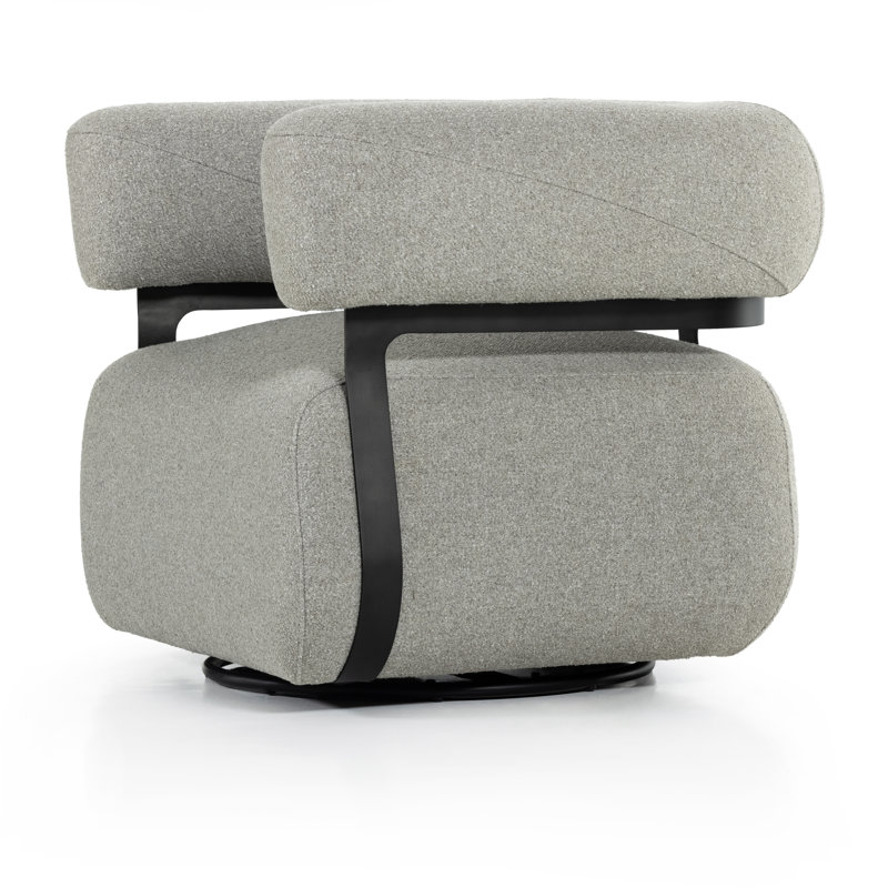 Gareth Swivel Barrel Chair, Torrance Silver