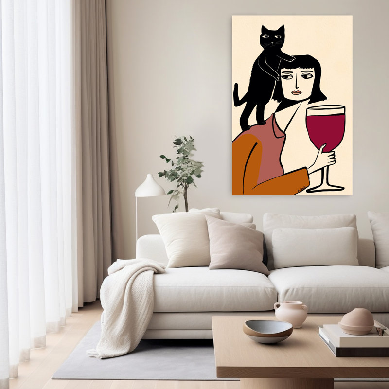 Art contemporain, art contemporain pour chat, H 60 po x l 40 po