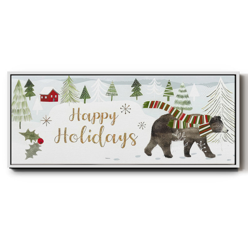 Woodland Christmas Collection - Toile avec cadre en D, H 8 po x l 20 po
