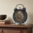 Avara Transitional Brown Finish Round Gear Mechanism Table Clock, 15.32" H X 11.6" W X 3.13" D