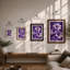 Purple Daisies in Focus Botanical - Framed Print-701709397-701709395