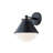 Fusion-Ravelle Outdoor Wall Sconce-Matte Black w/ Brass Ring-Opal Glass Shade-100943197