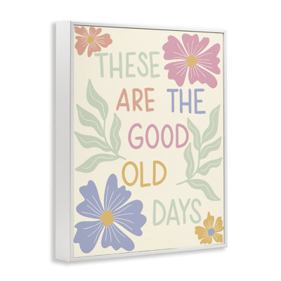 Good Old Days with Modern Florals Framed Giclee Art, design by Taylor Shannon Designs