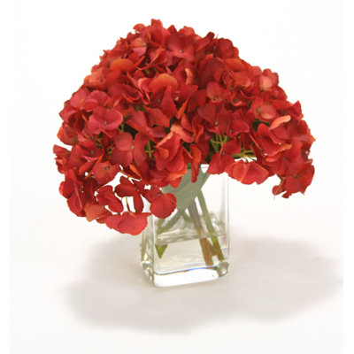 Polysilk Hydrangea Arrangement in Vase
