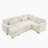 97 Inch L-Shaped Corner Sectional Sofa Couch With Seat And Storage Ottoman,Chenille Fabric Corner Couch With 7 Seats & 2 Pillows For Living Room, Beige-1696538252
