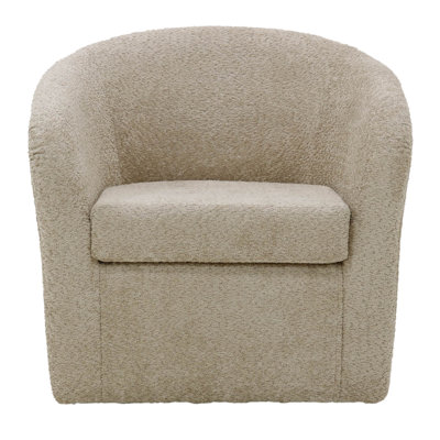 Upholstered Swivel Barrel Chair