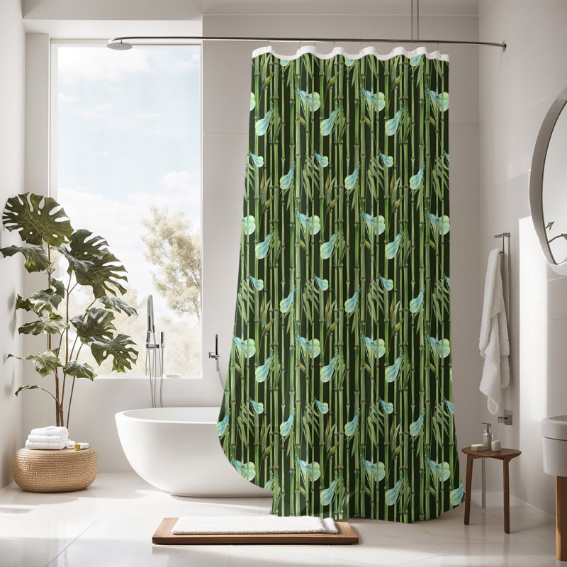 Rideau de douche Ellerslie, H 72 po x l 70 po, Vert