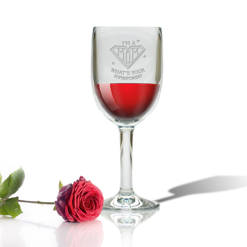 Verre à vin à racine en plastique 14 oz., Super Grandma