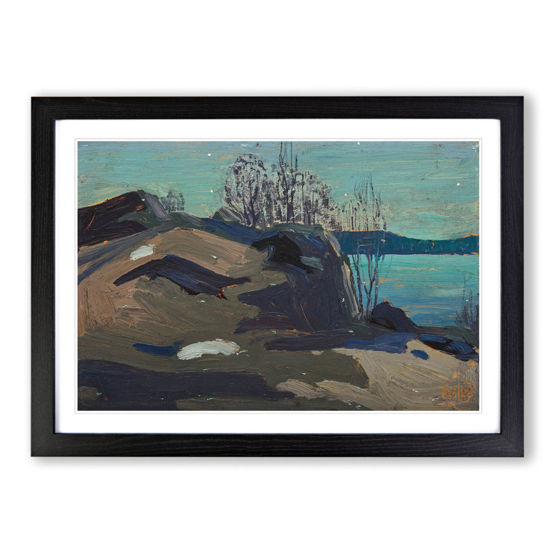 Nocturne Spring by Tom Thomson - Picture Frame Painting, Black Framed, 48cm H x 65cm W x 2cm D