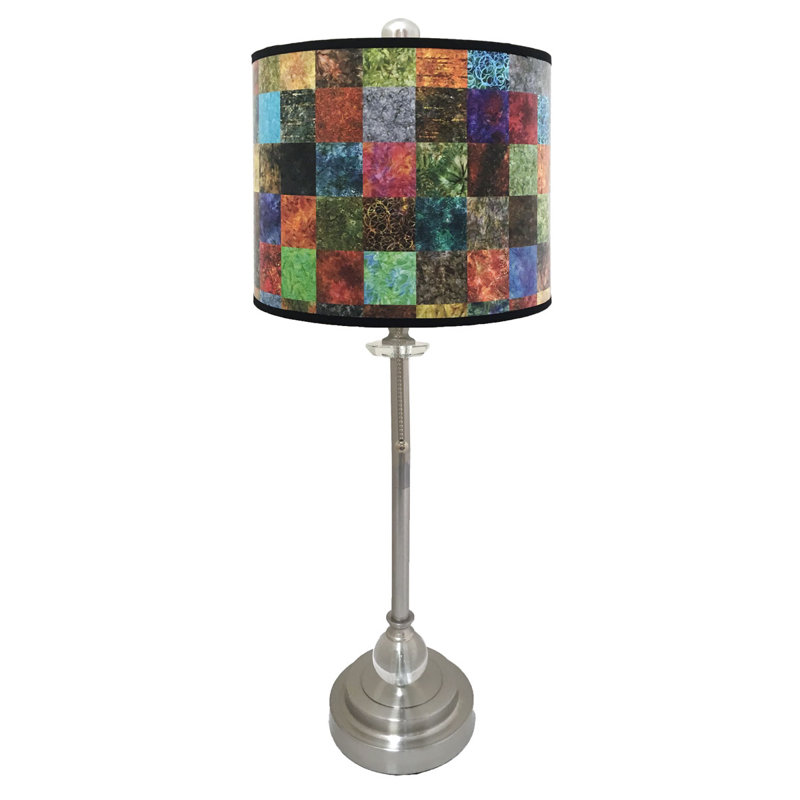 Lampe buffet 28" crystal McWilliams, Nickel