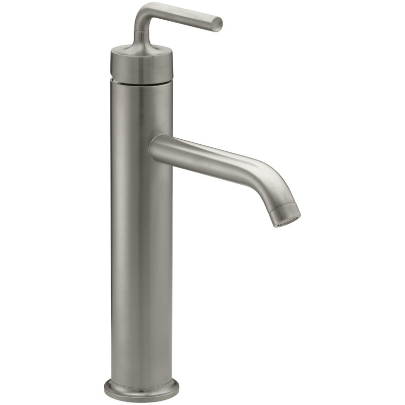Purist® Vessel Sink Bathroom Faucet with Drain Assembly, Vibrant Brushed Nickel