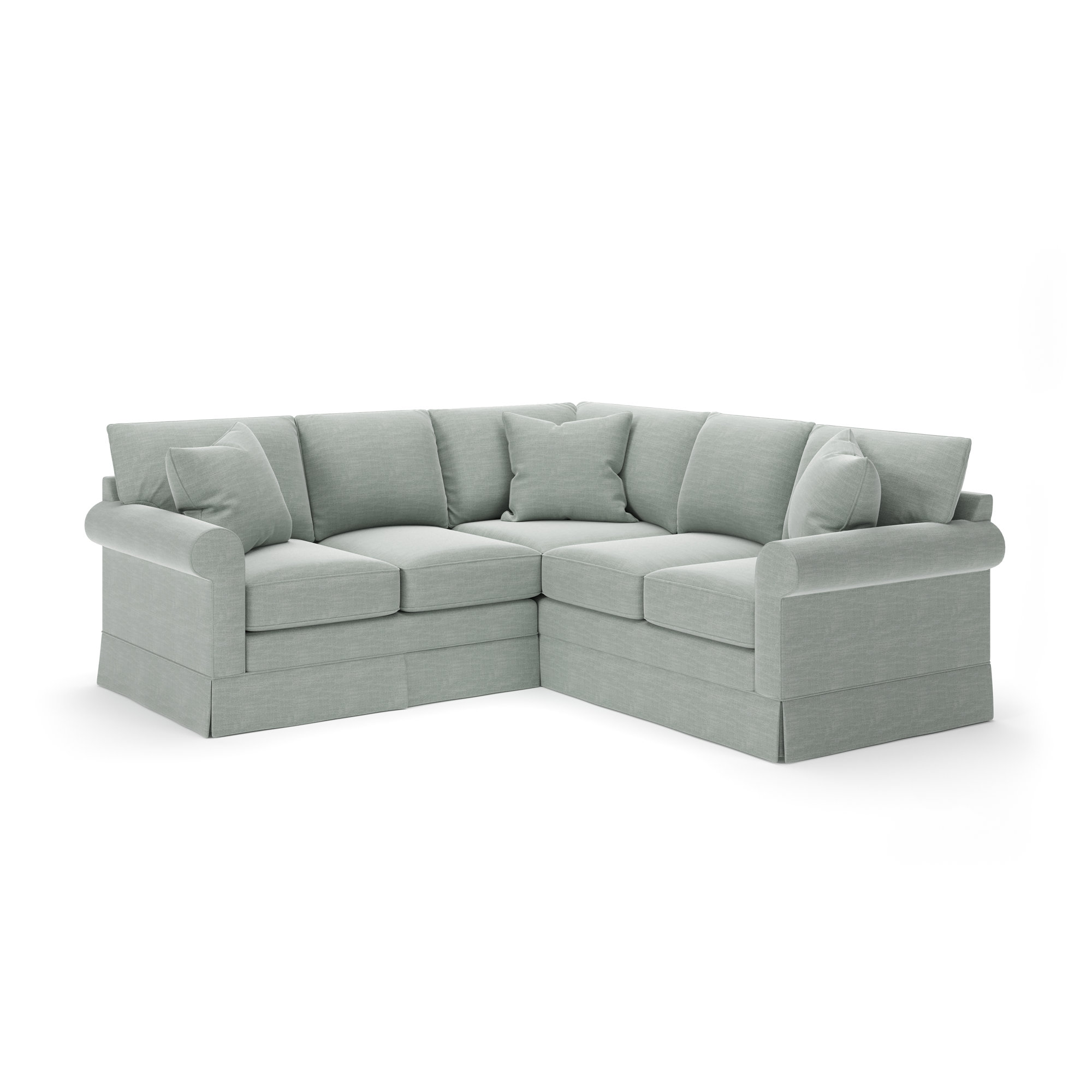 Friedman Upholstered L-Sectional, Conversation Capri Basketweave