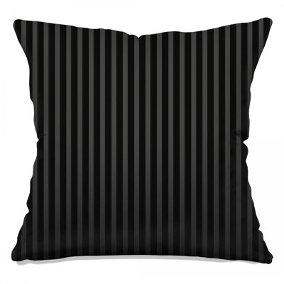 Black Vertical Stripes Double Sided Throw Pillows