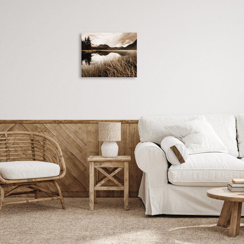 «Sepia Lake Reflection», art mural par Danita Delimont, H 16 po x l 20 po