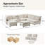 Talani Modern 8 Seater Slipcovered Corner Sofa with Hidden Storage-975752516
