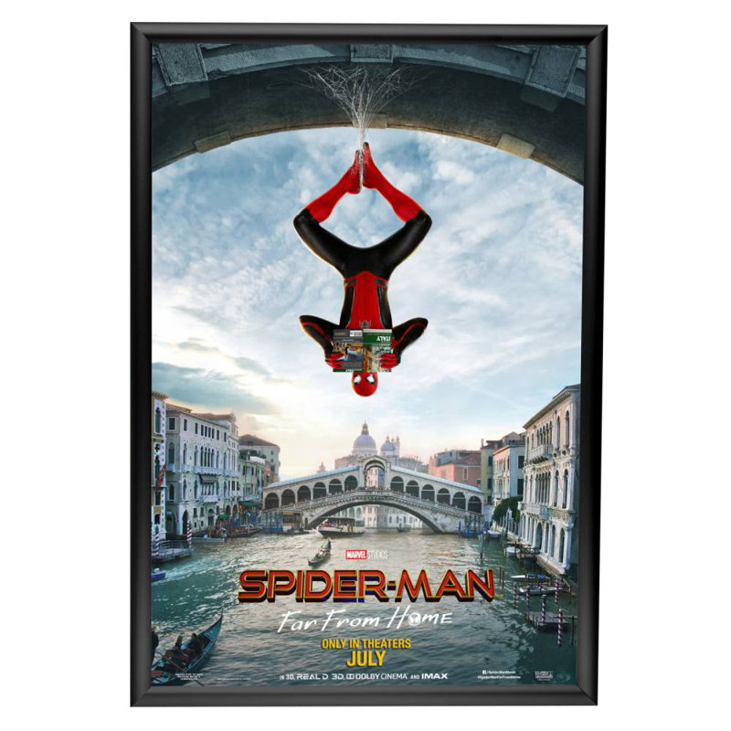 Cadre en aluminium Snapezo Snap Frame, 24 po x 36 po, Noir