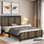 Ensemble de chambre à coucher 4 pièces Darryel: lit plateforme, 2 tables de chevet, 1 commode et décoration en bois-1701519644-1701519645