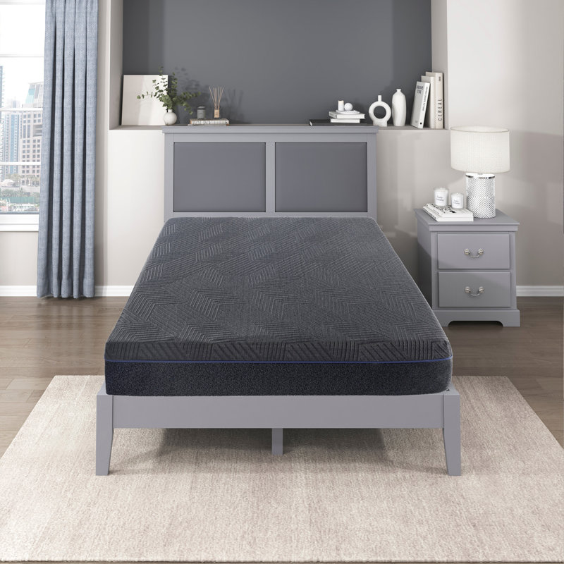 11Inch Green Tea Gel-Infused Memory Foam Mattress In A Box (Gray, Multiple Sizes Available: California King, Queen, Eastern King, Twin)