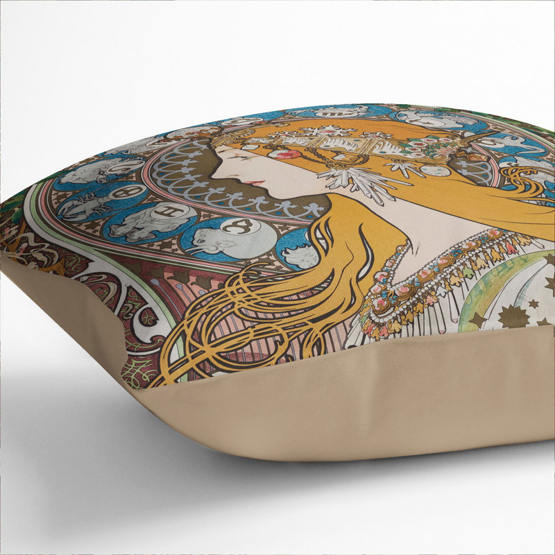 The Zodiac Vol.1 Scatter Cushion with Filling, 55cm H x 55cm W x 20cm D, Stone