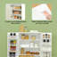 Armoire de cuisine de style nordique, armoire de cuisine, armoire de cuisine, blanc-1601844716