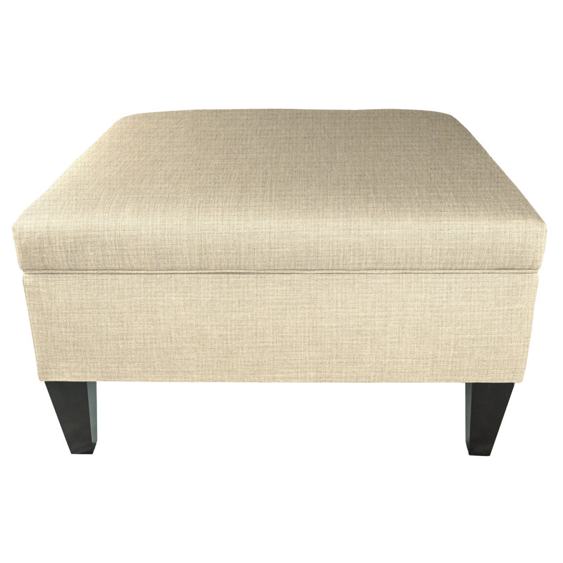 Gamino Upholstered Ottoman, Beige Polyester