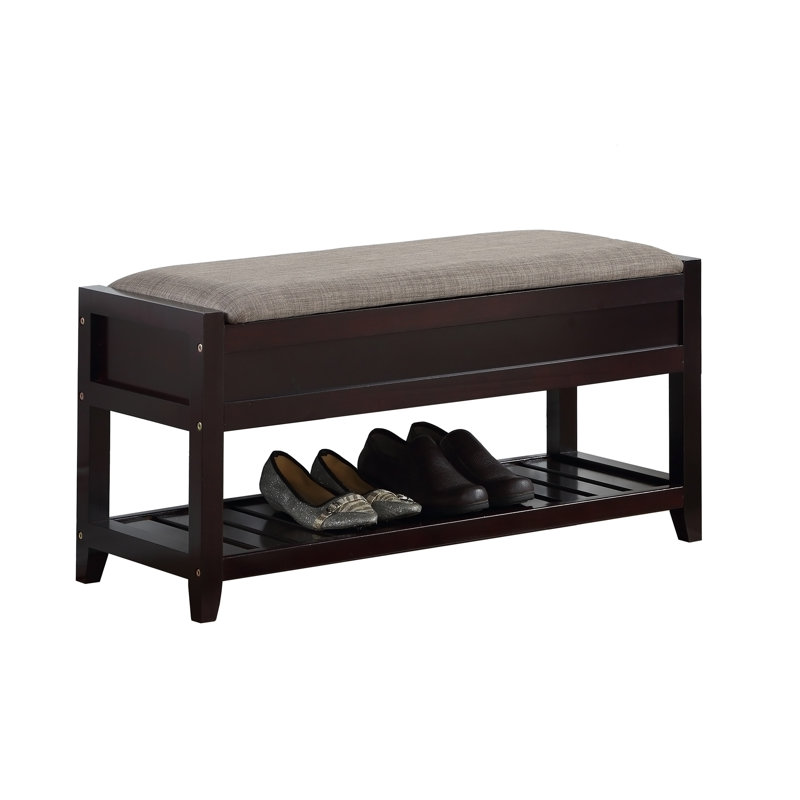 Banc avec rangement pour chaussures, espresso