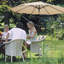 Parasol de patio extérieur ventilé rond 10 pi avec support-1190197032