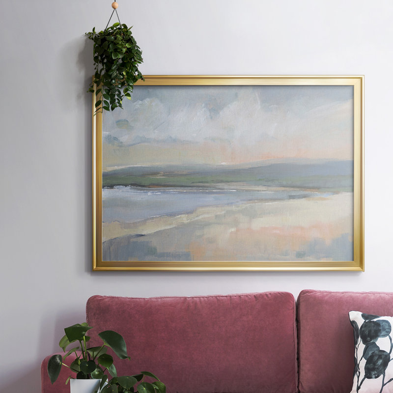 «Coastal Study I», reproduction sur toile, Or, H 26 po x l 38 po x P 1,5 po