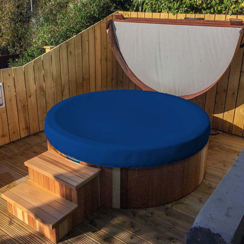 HeavyDuty Multipurpose Outdoor Round Hot Tub Cover,UV Resistant & Waterproof Spa Cover Protector, Blue
