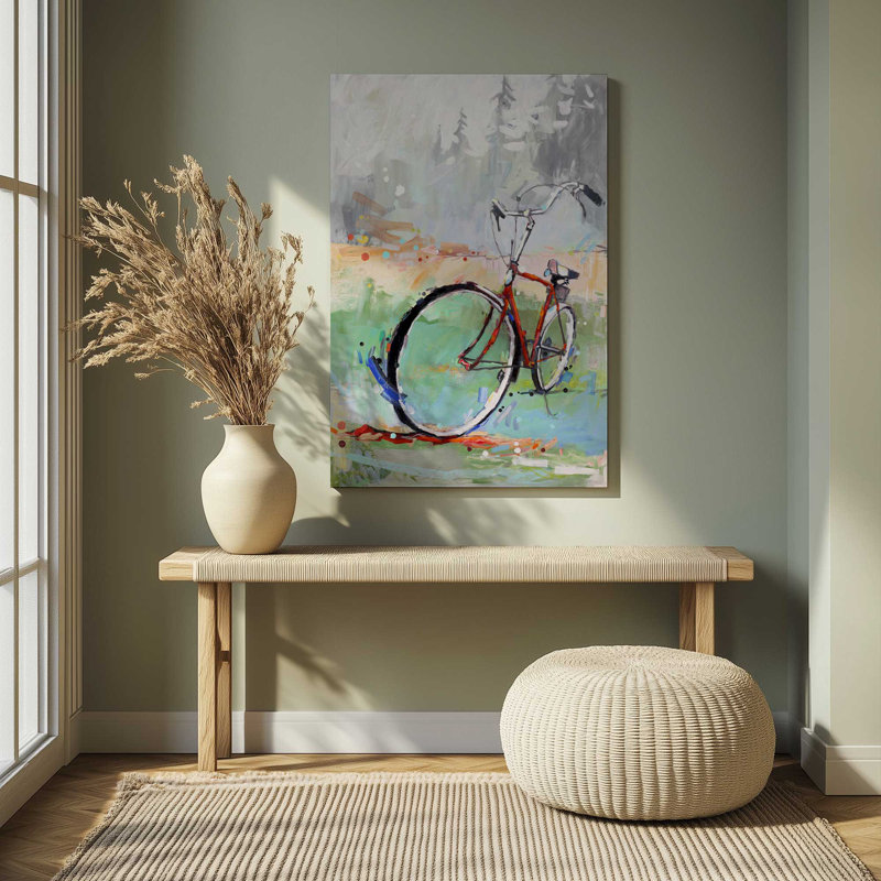 Vélo, rêveries de peinture et pastel, H 12 po x l 8 po, Wrapped Canvas, Ne s’applique pas