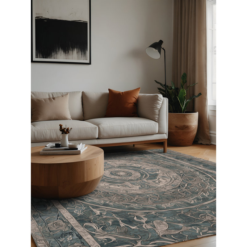 Tapis brun lavable à la machine, Carré 6 pi