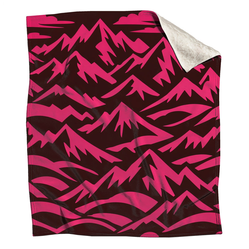 Couvertures Pink Mountain Silhouettes, L 60 po x H 80 po