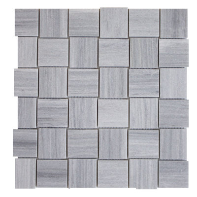 Wickerwork 2" x 2" Marble Grid Mosaic Wall & Floor Tile